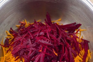 add the grated beets