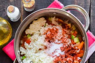 add salt, sugar, paprika