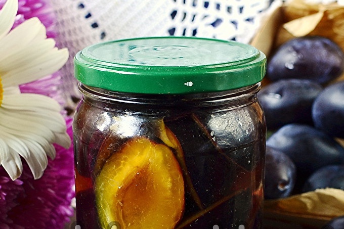 Sweet Plums in Syrup