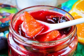 plum jam with orange