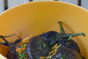 stuff eggplant with carrots