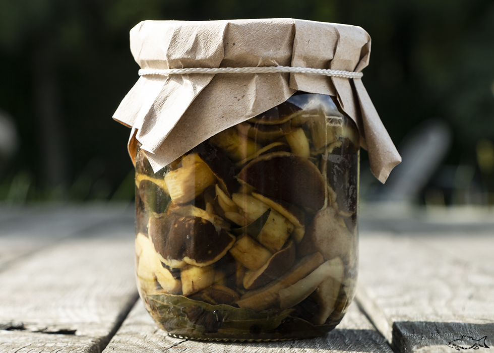 Salted mushrooms
