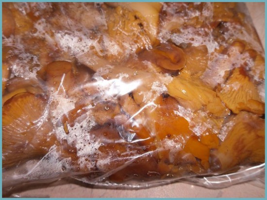 Frozen mushrooms
