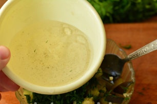 pour eggplant on marinade