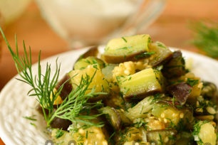 marinated eggplant ready