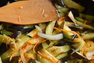 fry vegetables