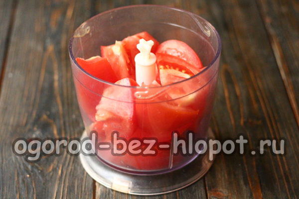 put tomatoes in a blender