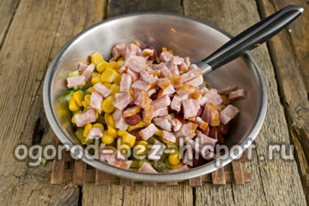 chopped sausage