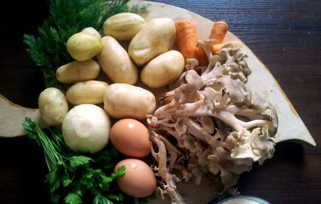 Ingredients for Mushroom Soup