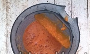 pumpkin through a juicer
