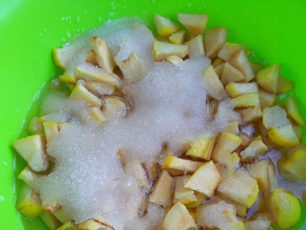 leave quince in sugar for a day
