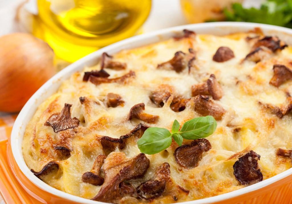 Casserole with mushrooms