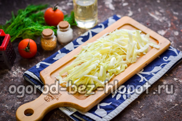 chop cabbage