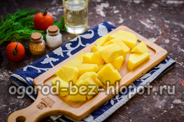 chopped potatoes