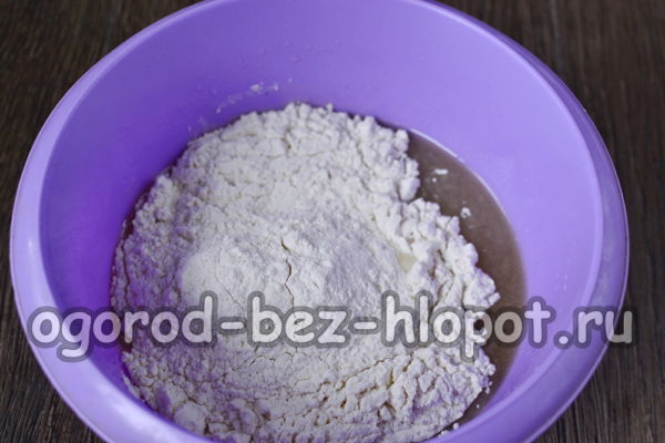 add in portions flour