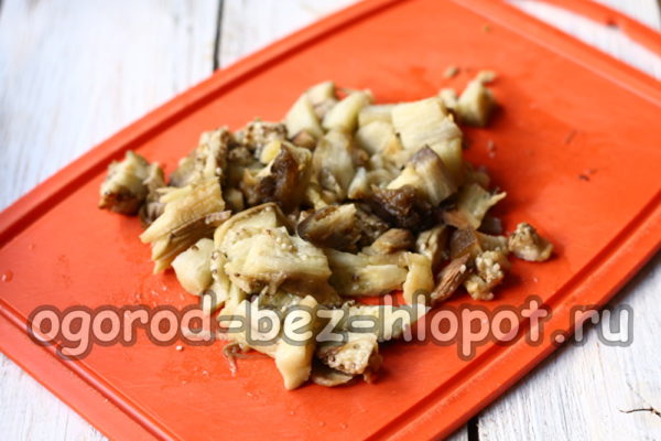 cut eggplant into slices