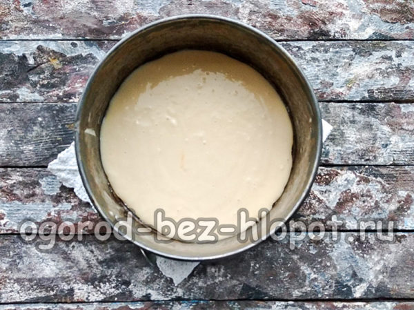 polovicu tijesta ulijte u kalup