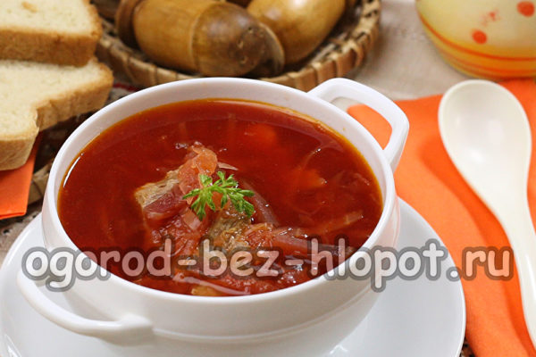 borsch with beef