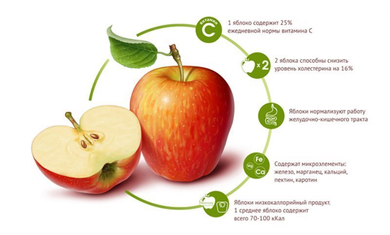 Useful properties of apples