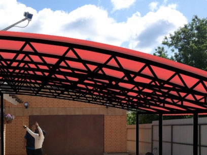 do-it-yourself canopy in the country