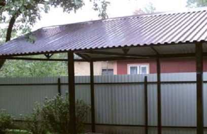 do-it-yourself canopy in the country