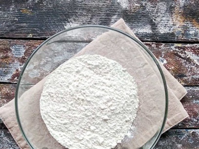 sifted flour with baking powder