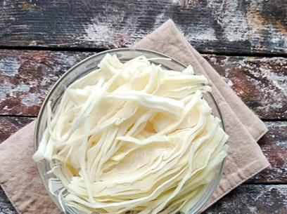 chop cabbage