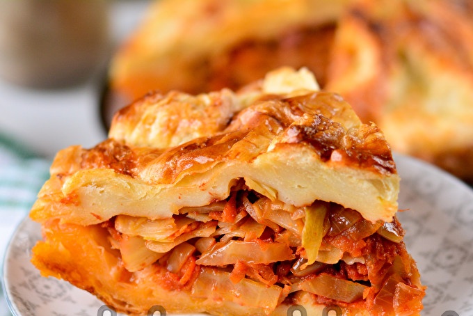 puff pastry cabbage pie