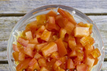 layer of tomatoes