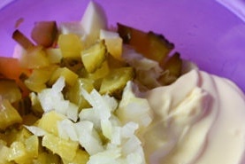 combine the ingredients and season with mayonnaise