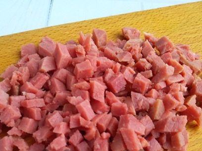 chop the ham
