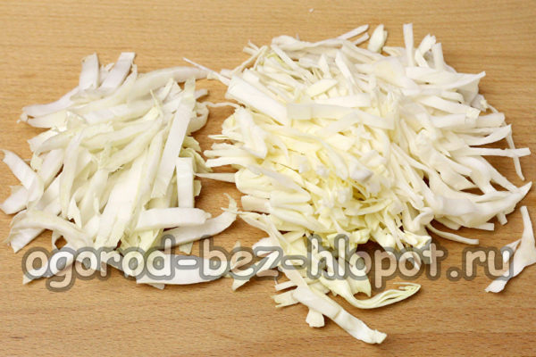 chop cabbage