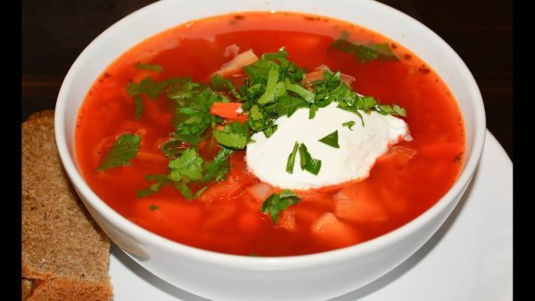 borsch with chicken
