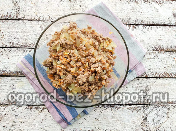 put the minced meat in a plate
