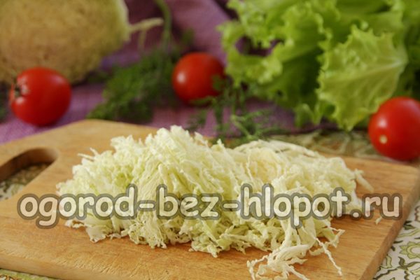 chopped cabbage