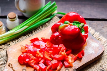 peppers and chop