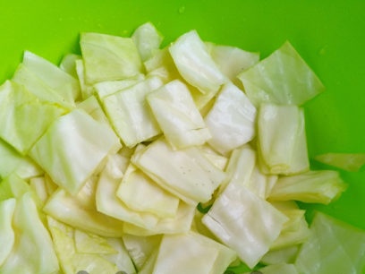 chop cabbage