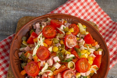 garnish with cherry tomatoes