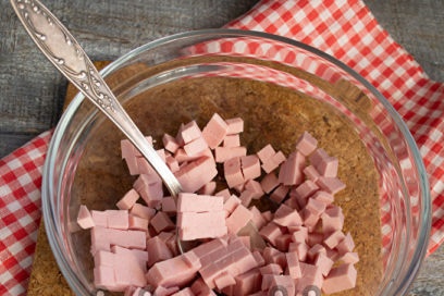 chopped sausage