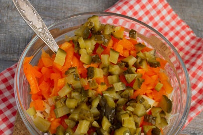 chopped pickles
