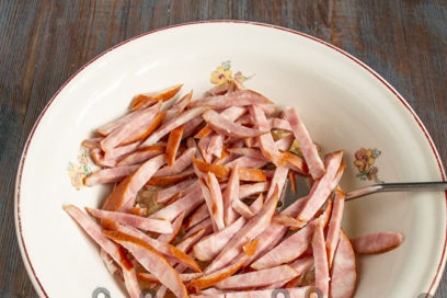 chopped sausage