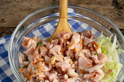 add chopped smoked chicken