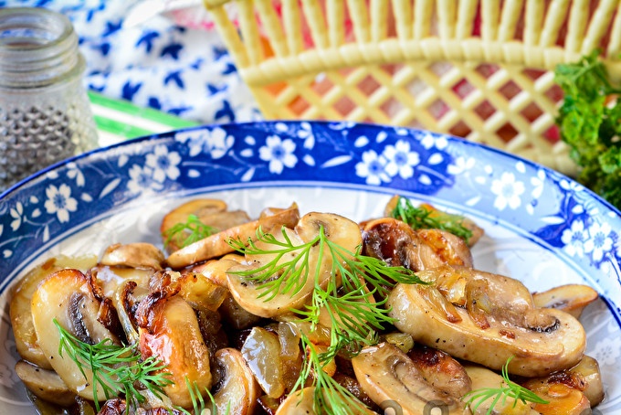 how to fry mushrooms with onions