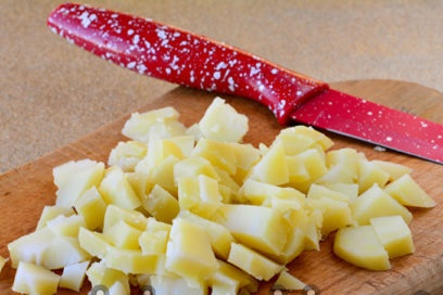 chopped boiled potatoes