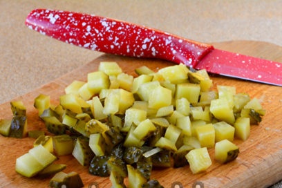 chopped pickles