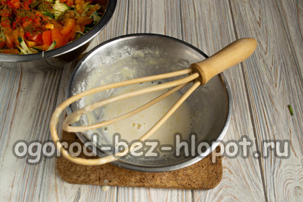mix egg, milk and flour