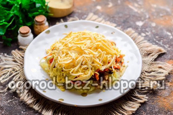 a layer of grated cheese