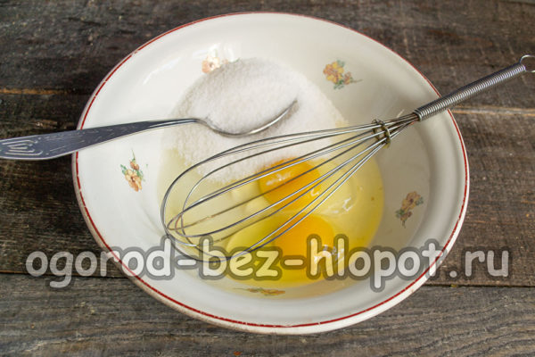 add sugar and beat