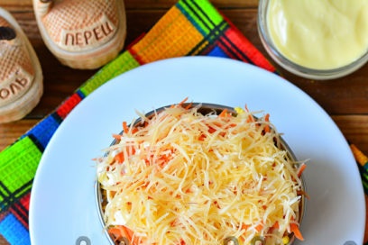 a layer of grated cheese