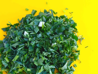 chopped greens